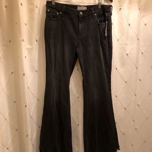 Free People ripped bottom bell bottoms really cool